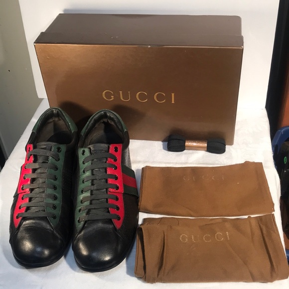 RARE GUCCI ACES, DISCONTINUED, RED, BLACK, & GREEN - Picture 2 of 7